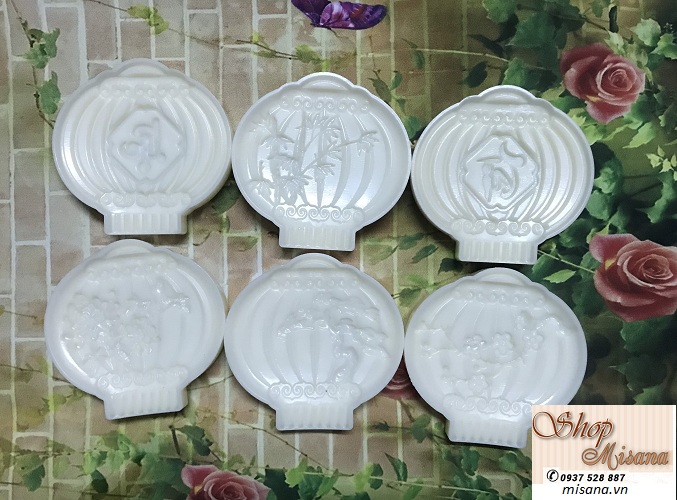 Khuôn trung thu lò xo hình lồng đèn Tài Lộc Bốn Mùa 200gr 6 mặt