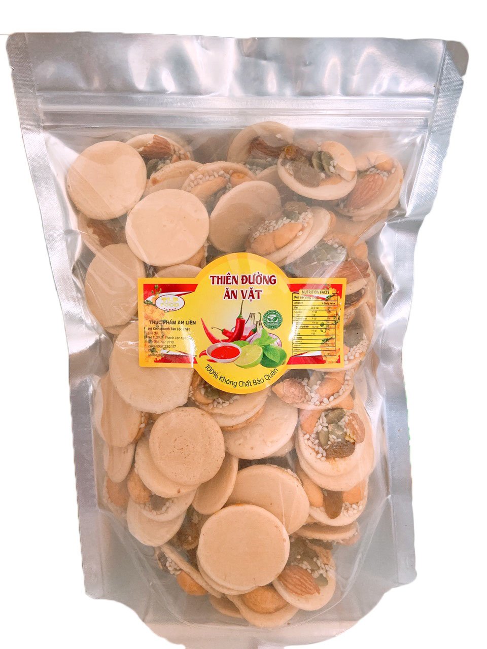 BÁNH ĐIỀU MIX HẠT DINH DƯỠNG TÂN LỘC PHÁT COMBO 1KG - MỖI BỊCH 500G