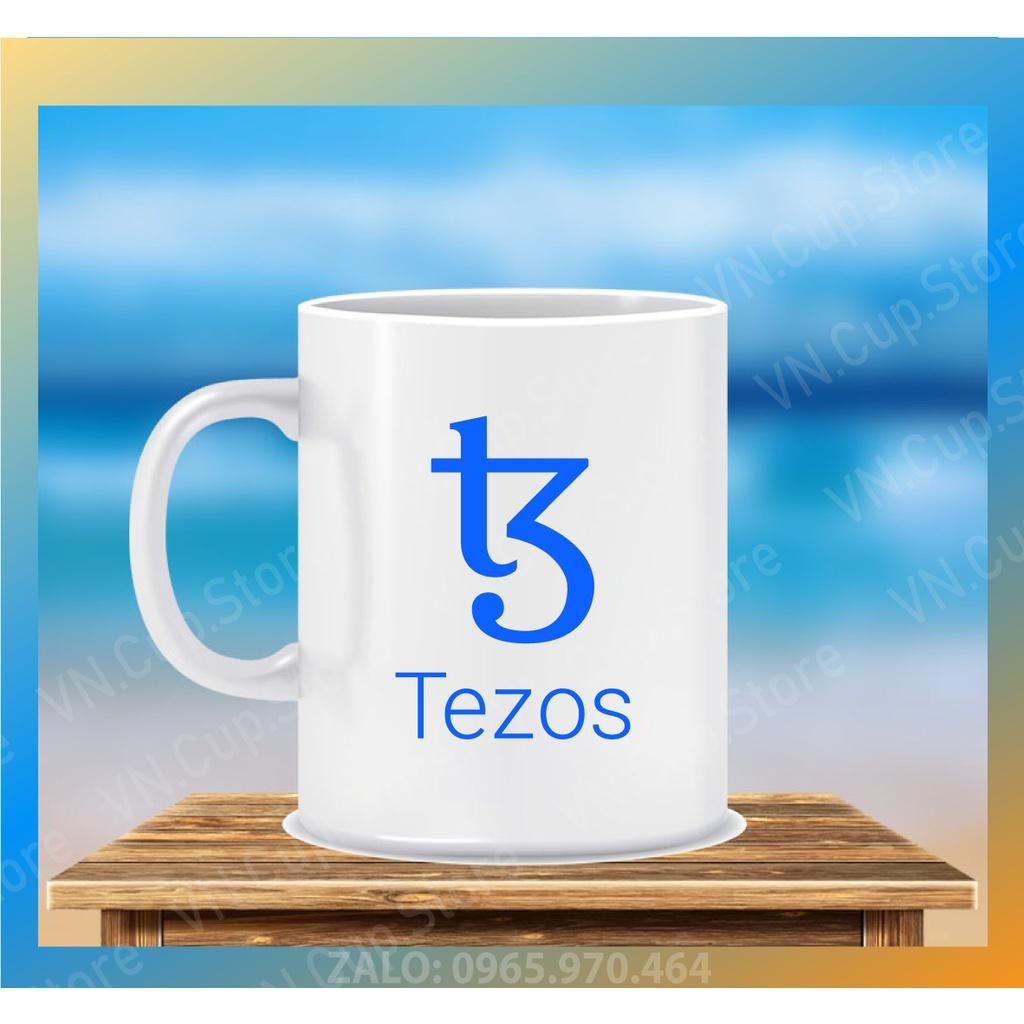 Ly Sứ, Cốc Sứ in Họa Tiết Đồng Coin Tezos - In Hình Ảnh, Logo Theo Yêu Cầu - In Hình CÁ NHÂN, LỚP, NHÓM, CÔNG TY