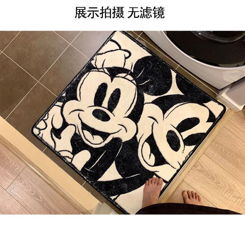 Thảm Trải Sàn Phòng Khách Hình Vuông / Dài In Hình Mickey Minnie Giặt Máy Được Tiện Dụng