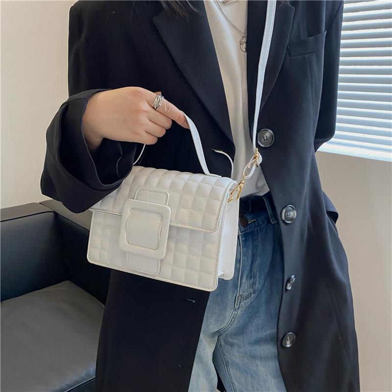 Túi Xách Nữ Hàn Quốc Đơn Giản Kẻ Sọc Thời Trang Da PU Đeo Vai Cho Nữ Sập Nhà Thiết Kế Hanbags Chất Lượng Cao Nữ Đeo Chéo