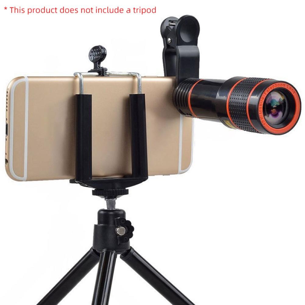 【ky】Universal 12X Zoom High Clarity Telescope Telephoto Mobile Phone Camera Lens with Clip