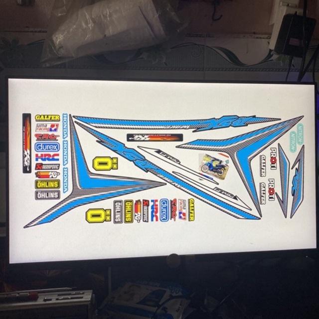 Tem rời xe Wave RSX 2014 xanh đen