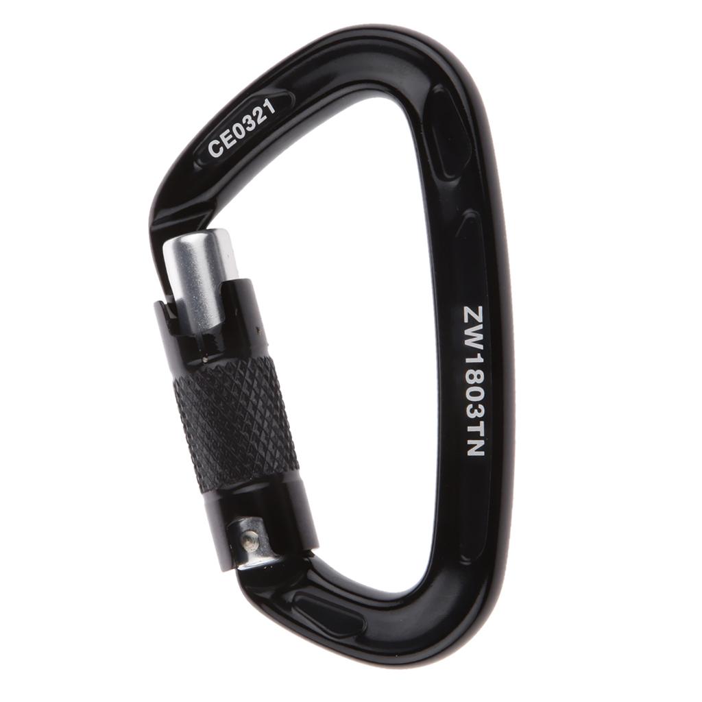 Outdoor Safety Carabiner Auto Locking Rock Climbing Rappel Gear 24KN