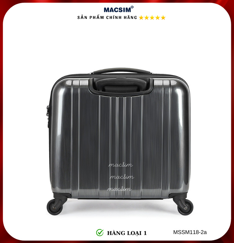 Vali cao cấp Macsim Smooire MSSM118-2a cỡ 16 inch màu đen, màu đỏ - Hàng loại 1