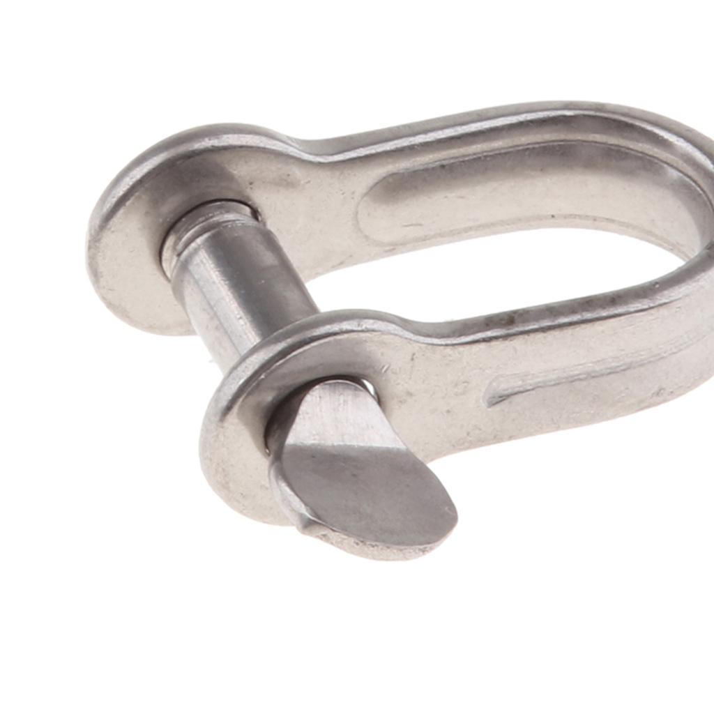 304 Stainless Steel Captive Pin D - shackle Boat / Marine / Shade / Sailing , 4mm
