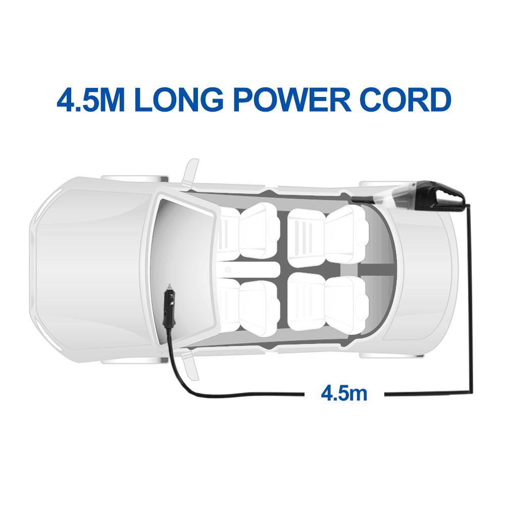Máy hút bụi cầm tay có đèn LED 12V cho xe hơi