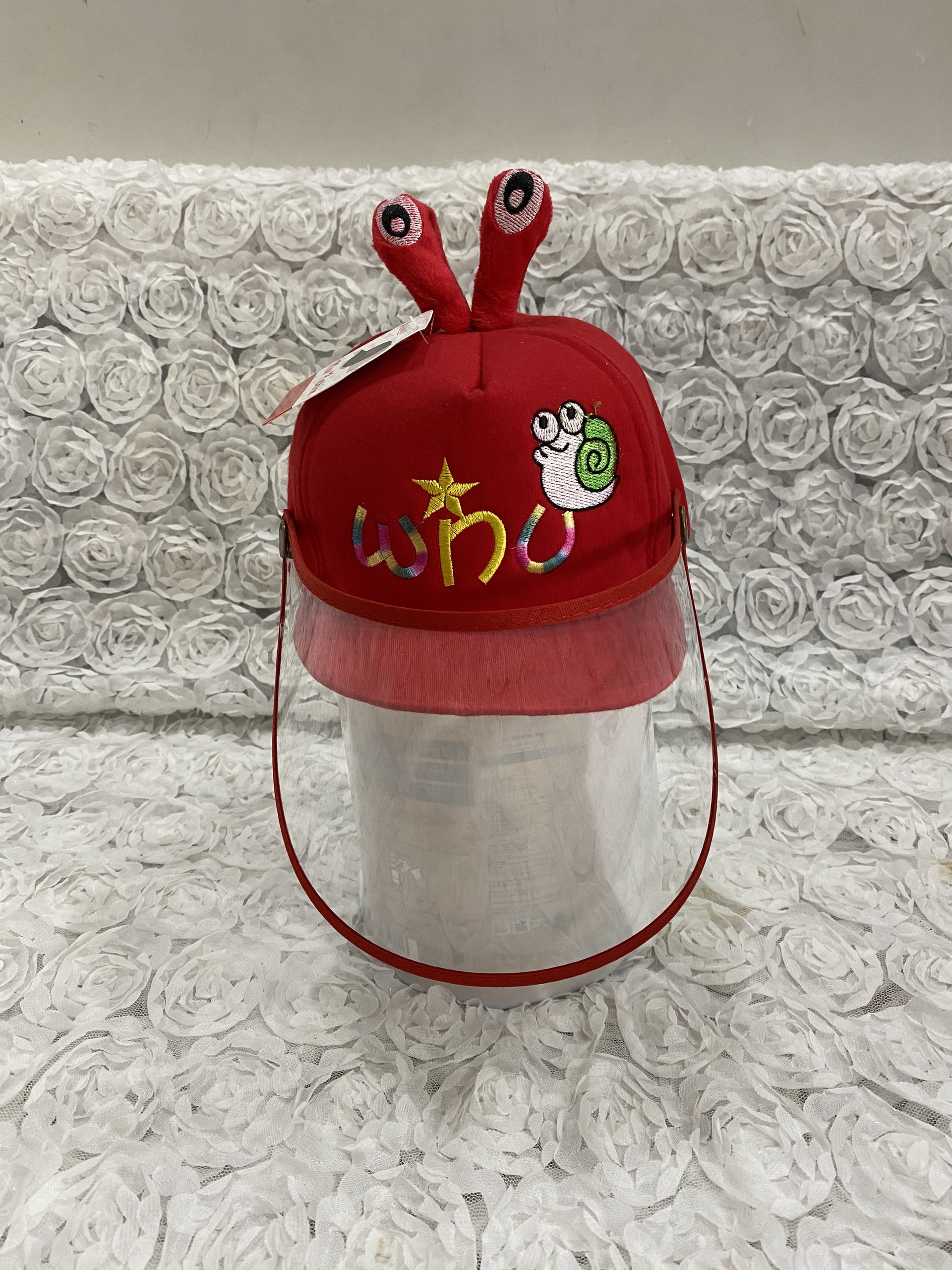 Nón kết lưỡi trai hình thêu ốc sên chắn giọt bắn cho bé sơ sinh đến 2 tuổi, mũ bucket snapback cho trẻ em tấm chắn có thể tháo rời