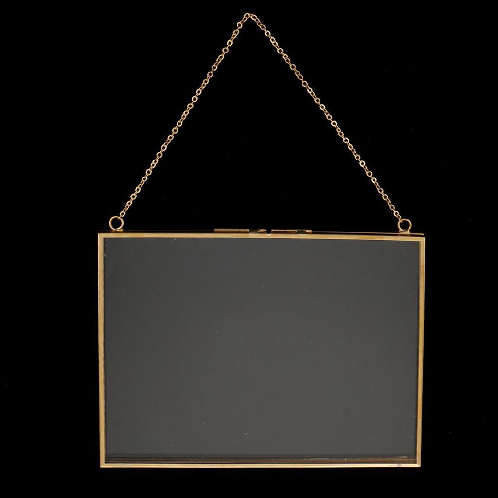 3pcs Double Sided Wall-mount Clear Glass Hanging Frame Easy to Install