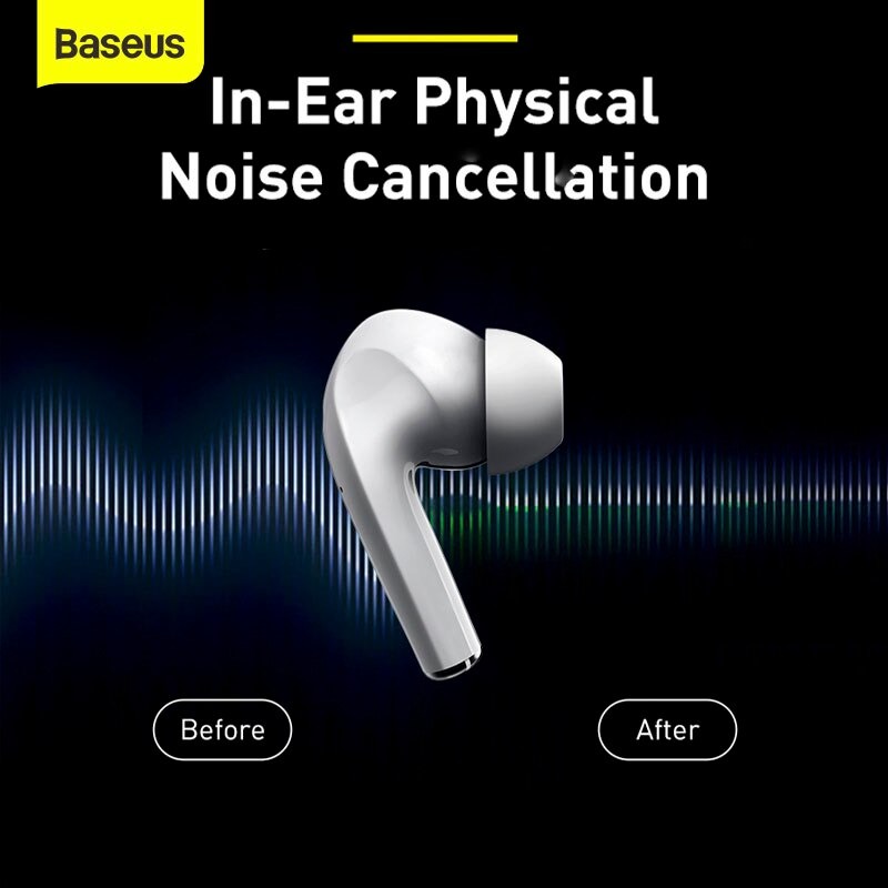 Tai Nghe Nhét Tai Encok W3 Công Nghệ Bluetooth 5.0 Nghe Liên Tục 4h - Hàng Chính Hãng Baseus