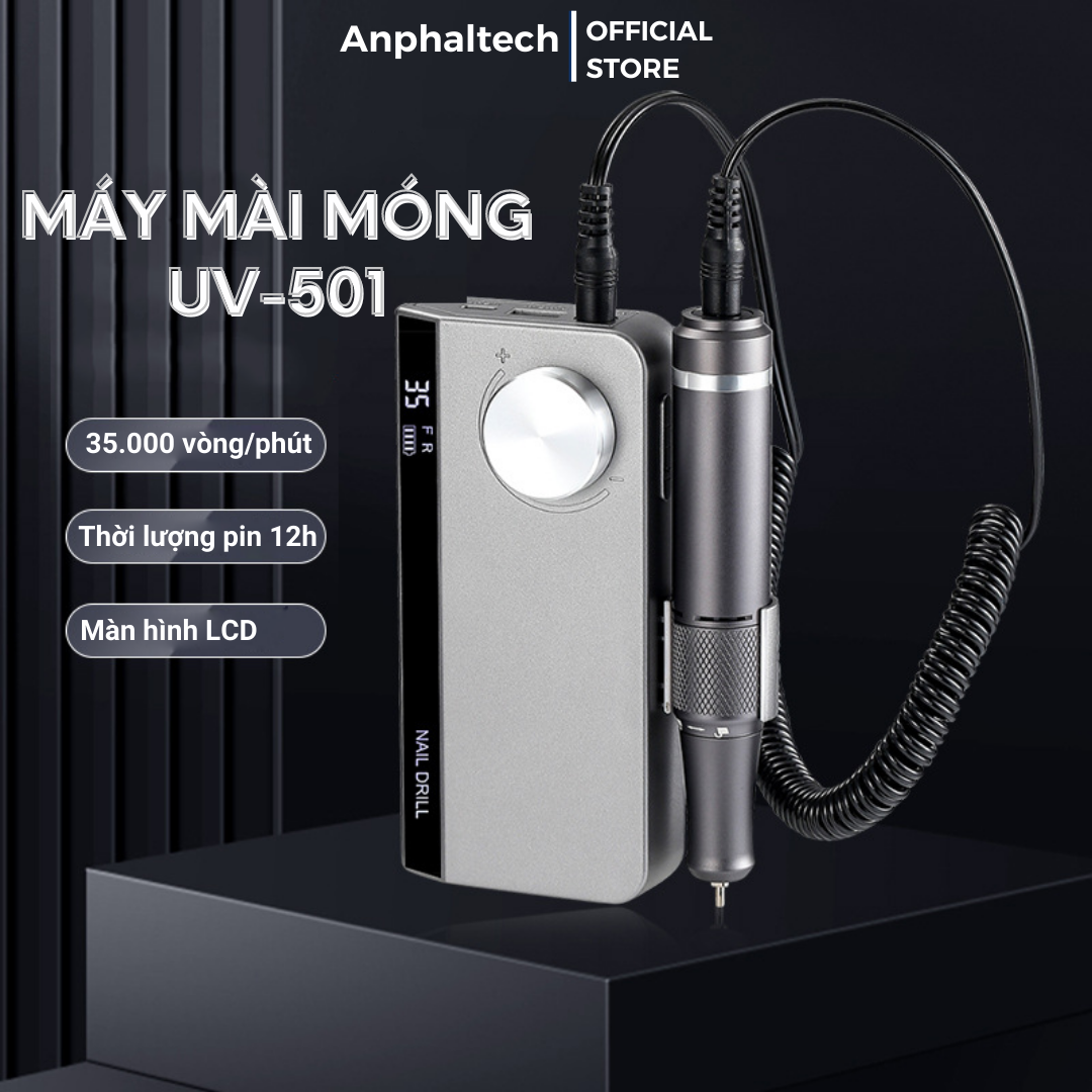 Máy Mài Nail, Máy Mài Móng NAIL DRILL UV-501, Máy Mài Móng Tay Tích Điện, Mài Gel Bột Mini Cầm Tay