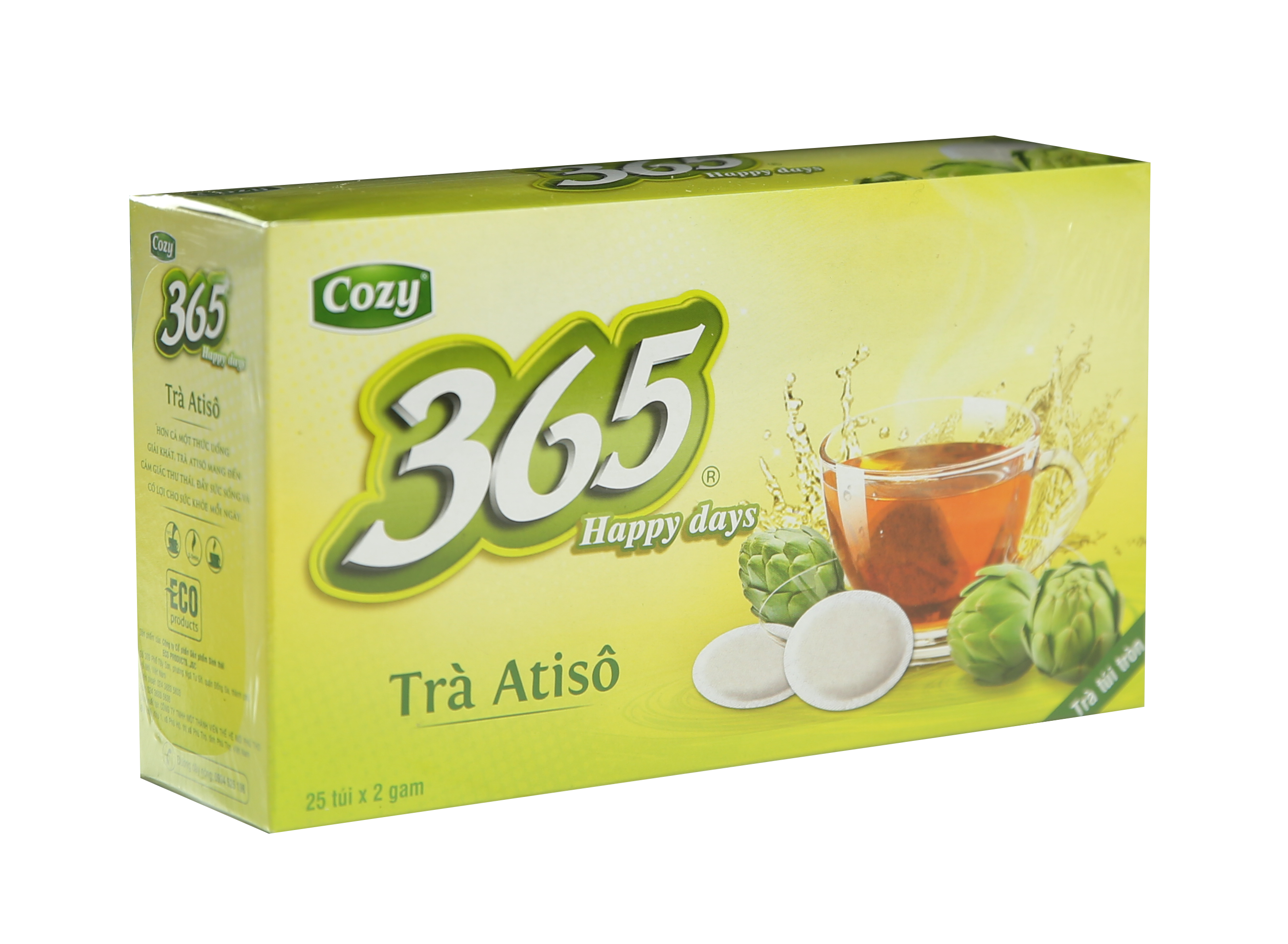 Cozy - Trà Thảo Mộc 365 - Trà Atiso (Hộp 25 túi x 2g )