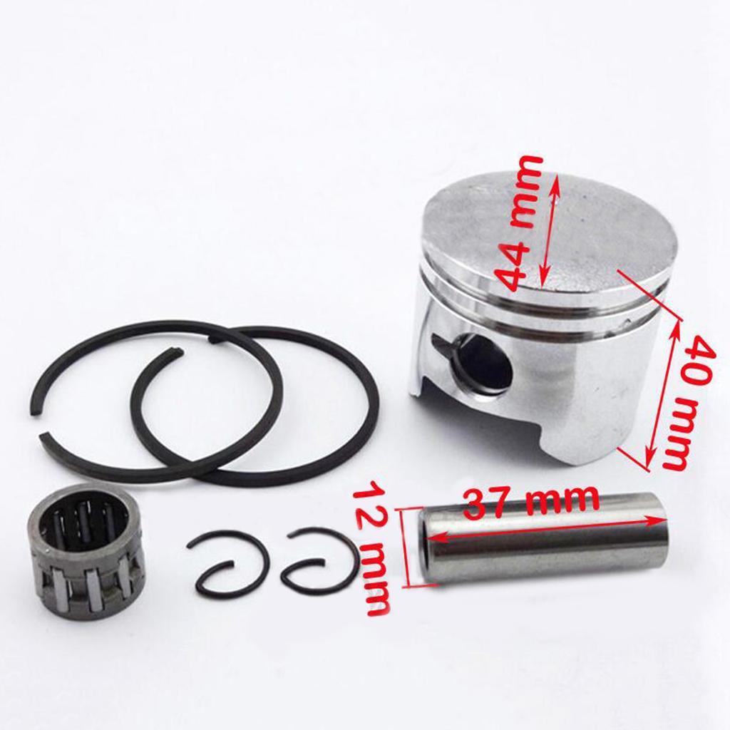 Cylinder Head Piston Kit with Rings Pin Clips for 49cc  Engine