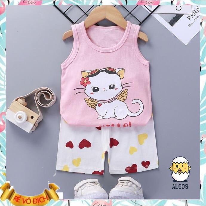 Bộ quần áo bé gái - Bộ Miu Miu - Cotton 100% thoáng mát thấm hút mồ hôi an toàn cho bé