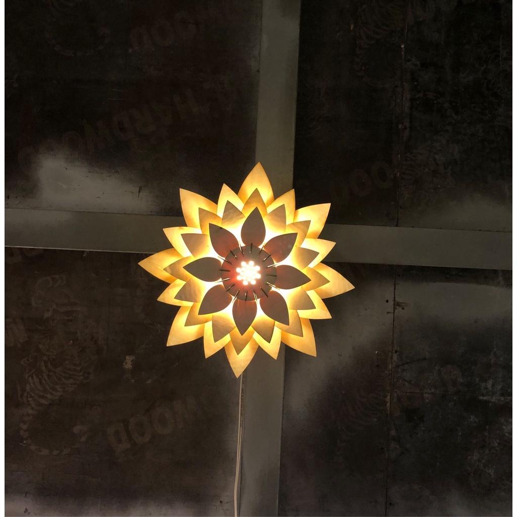 Bộ 50 đèn gỗ hoa sen DIY-Size 37cm