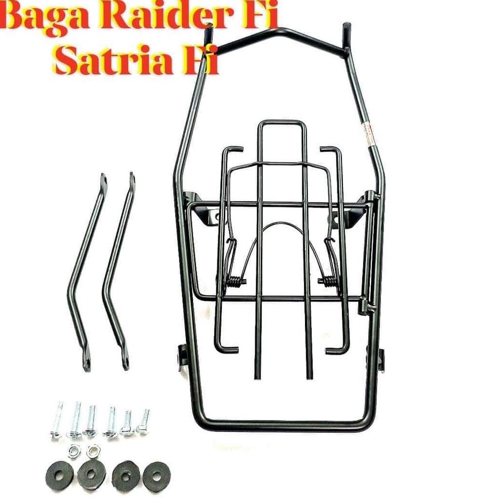 BAGA RAIDER FI - SATRIA FI INOX 10 ly MÀU ĐEN NHÁM