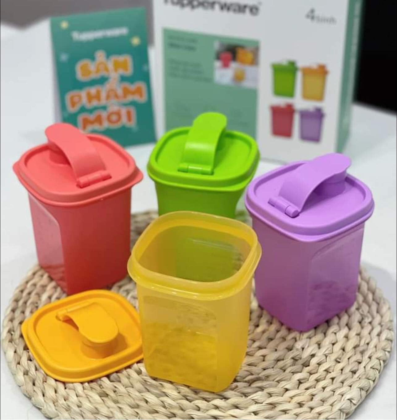 Bộ 4 bình nước Slim line 350ml Tupperware - Hàng chính hãng