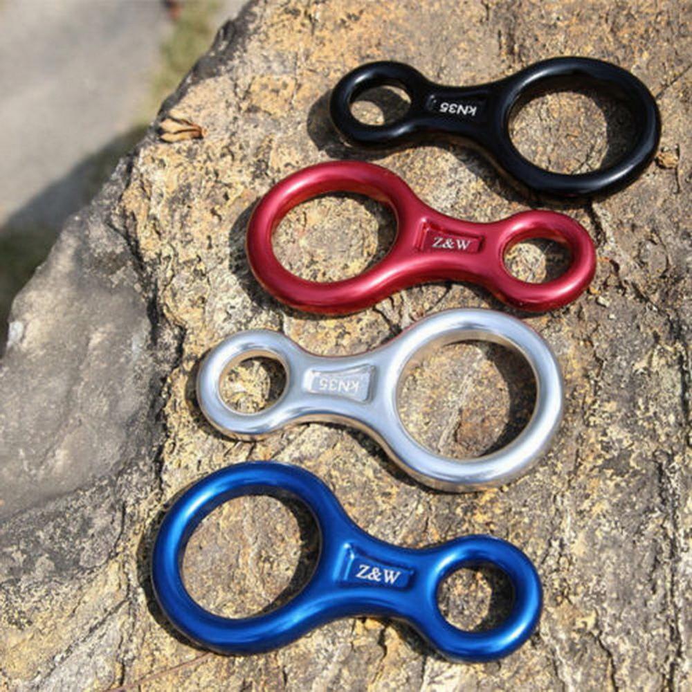Figure 8 Mountaineering Climbing Tree Rock Rappelling Ring Belay Device 35KN