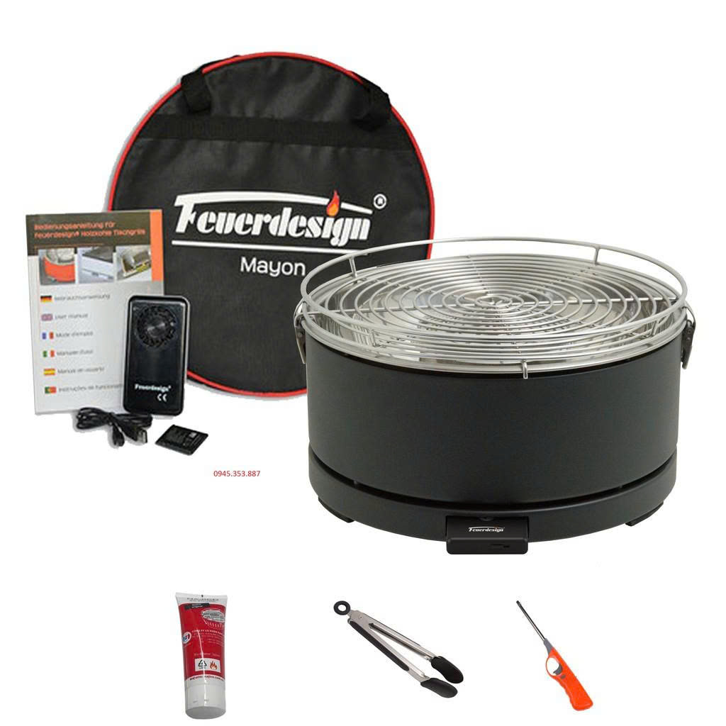 BẾP NƯỚNG THAN HOA KHÔNG KHÓI FEUERDESIGN MAYON ĐỨC Hàng chusnh hãng