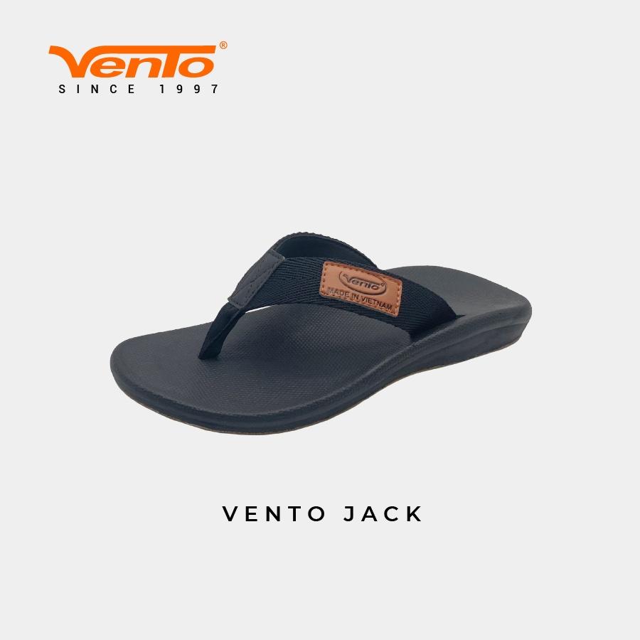Dép kẹp ngón Vento JACK Nam màu Đen/Tro đi biển đi chơi du lịch CL21