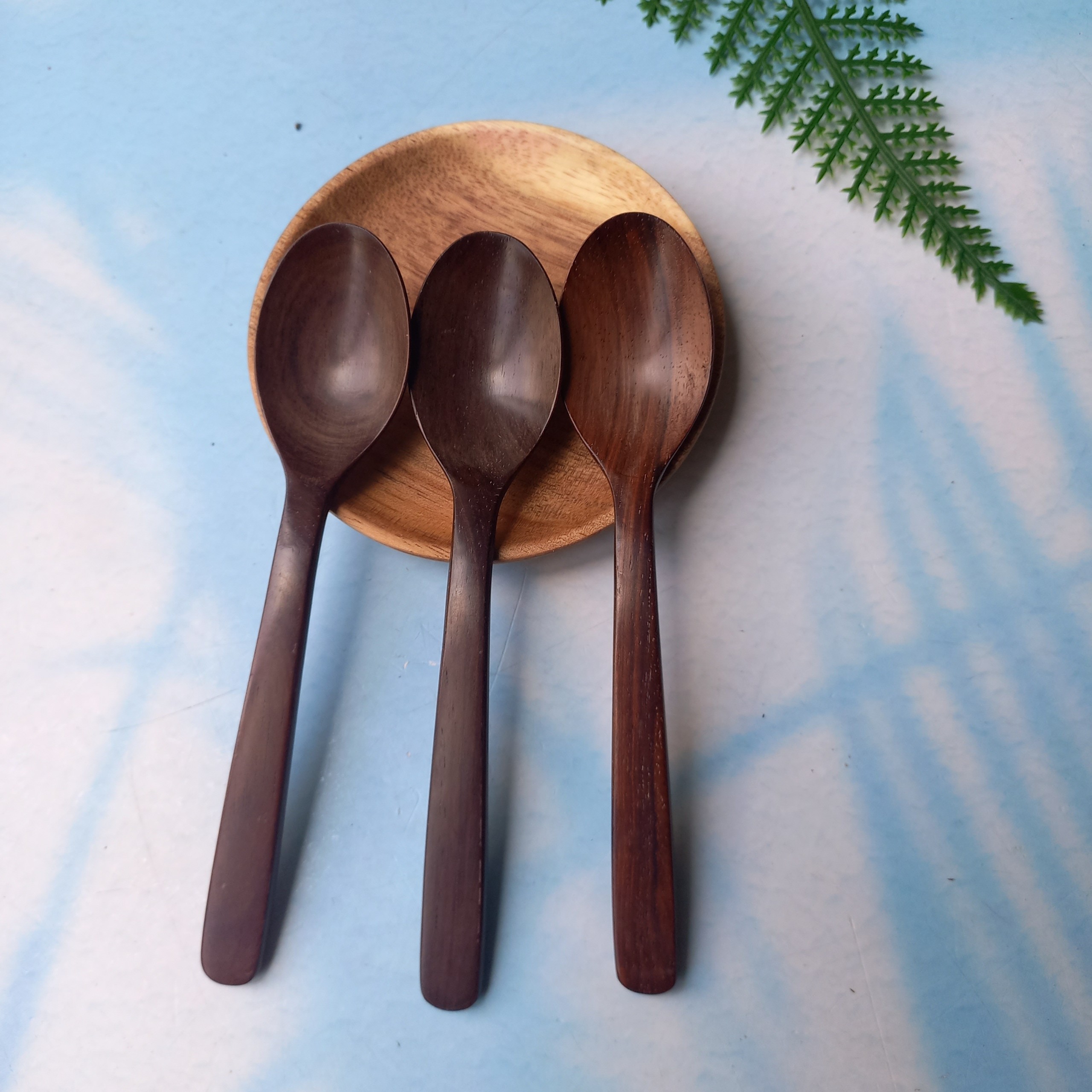 Thìa Gỗ Trắc Đen Nhỏ Xinh, Thìa Cà Phê, Uống Trà, Ăn Sữa Chua, Thìa Decor Chụp Ảnh