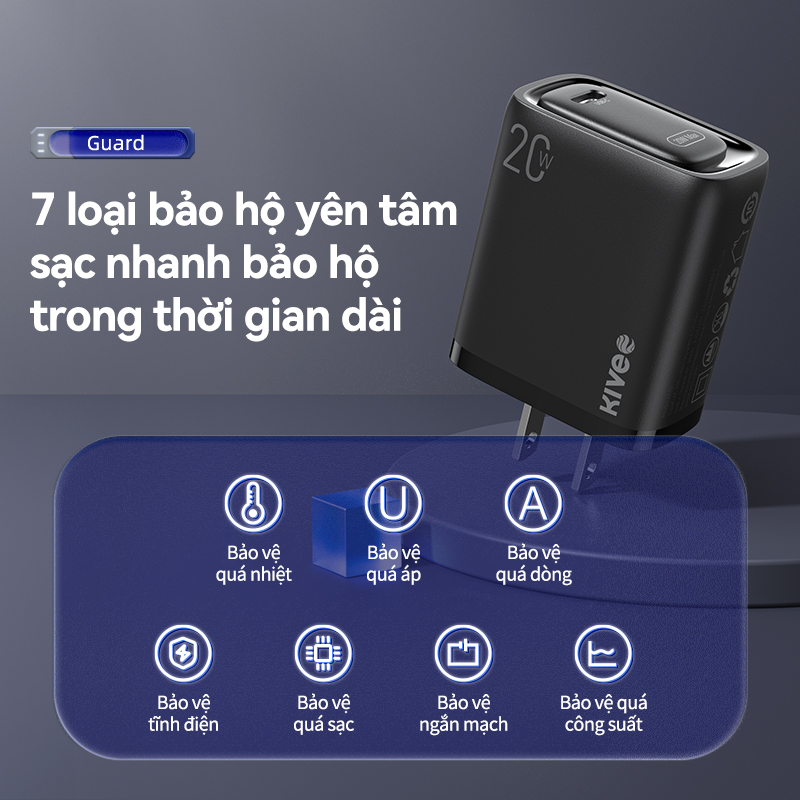 Củ Sạc BASIKE 20W USB C hỗ trợ sạc nhanh Type C PD cho iPhone 12 Pro Max 11 Mini 8 Plus-Hàng chính hãng