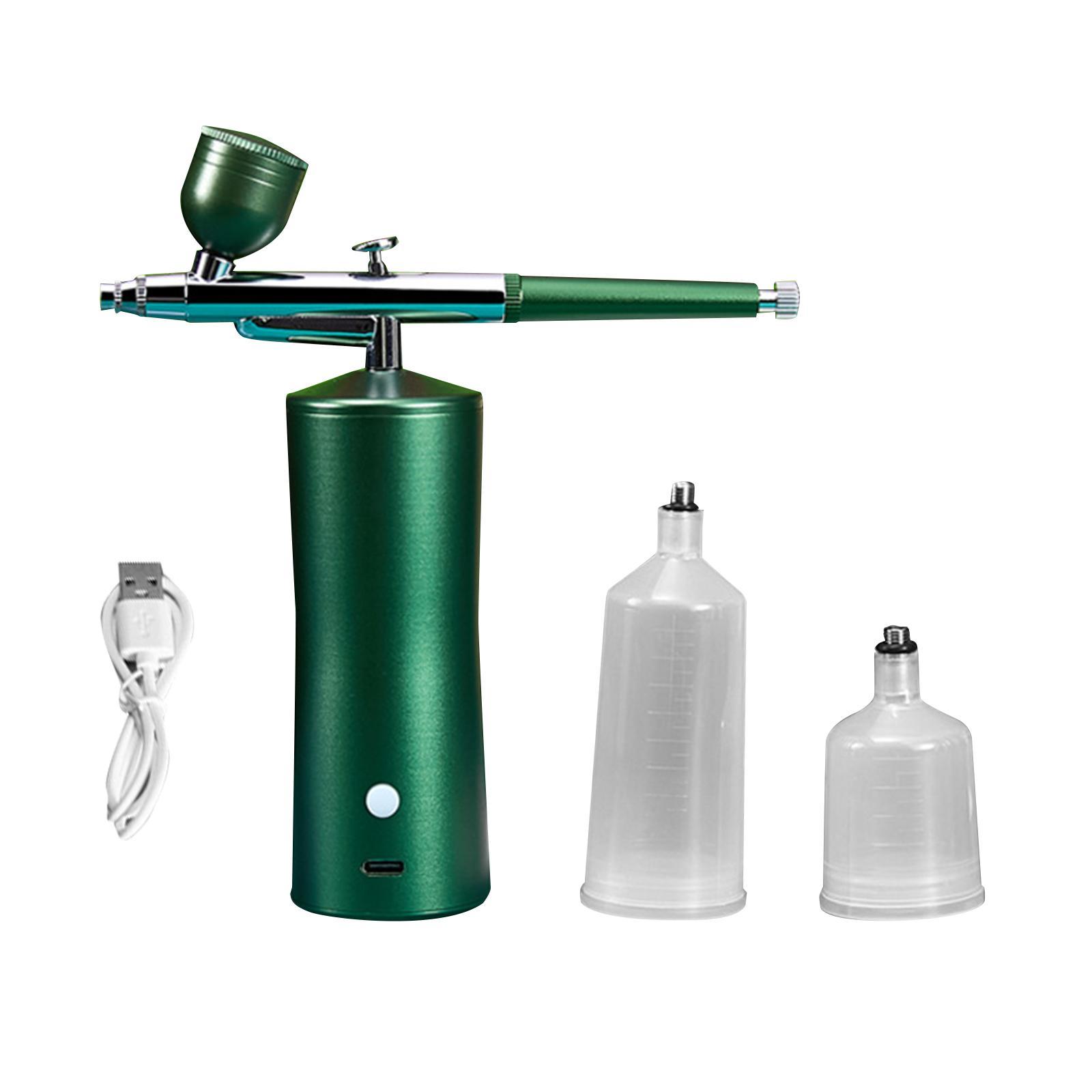 Air Brush Kit Portable Accessories Rechargeable Handheld Spray Pump for Home