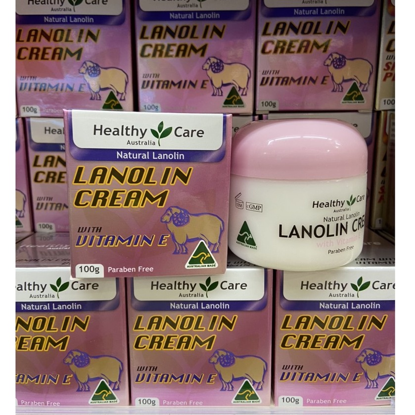 kem dưỡng da Nhau thai cừu Healthy Care LANOLIN CREAM 100g ( KHÔNG XUẤT HÓA ĐƠN ĐỎ )