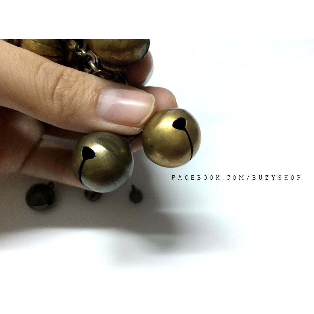 Chuông đồng + khoen gắn nguyên liệu thủ công, phụ liệu handmade