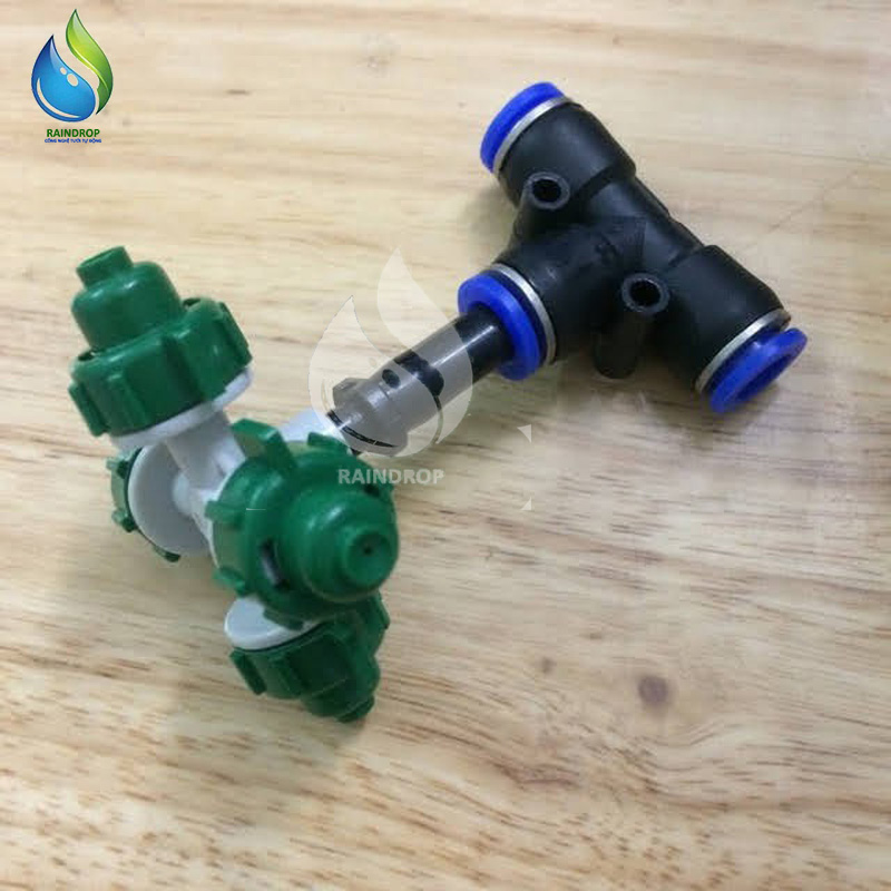 Béc phun sương 4 hướng nối tê 8mm