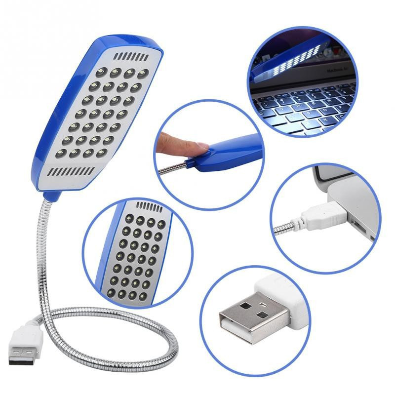 Đèn Led 28 Bóng Uốn Dẻo Siêu Sáng Cắm Cổng Usb Thích Hợp Cho Việc Học Hành Buổi Tối, Đọc Sách, Soi Sáng Khi Cúp Điện