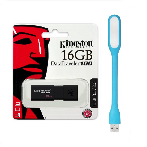 USB Kingston DT100G3 16GB USB 3.0 - Hàng Chính Hãng + Tặng Đèn Led