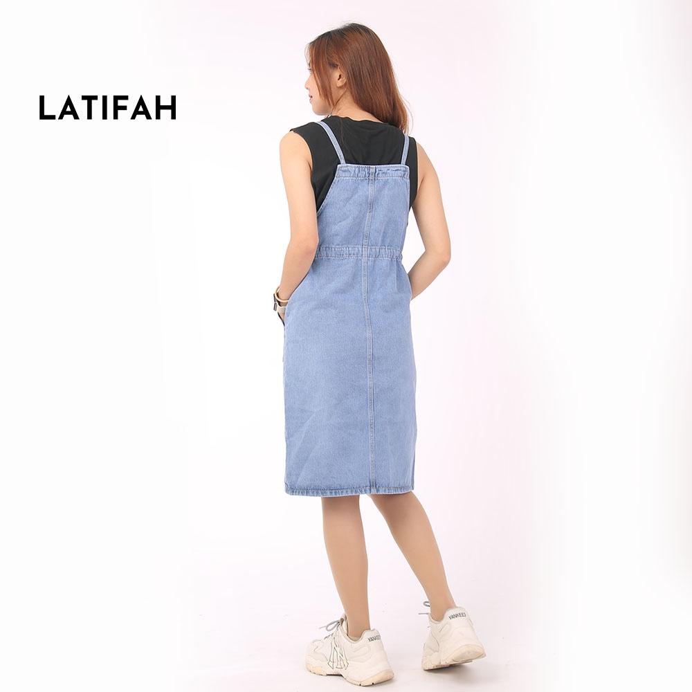 Yếm váy jean LATIFAH dây rút YJ009 phong cách ulzzang hàn quốc