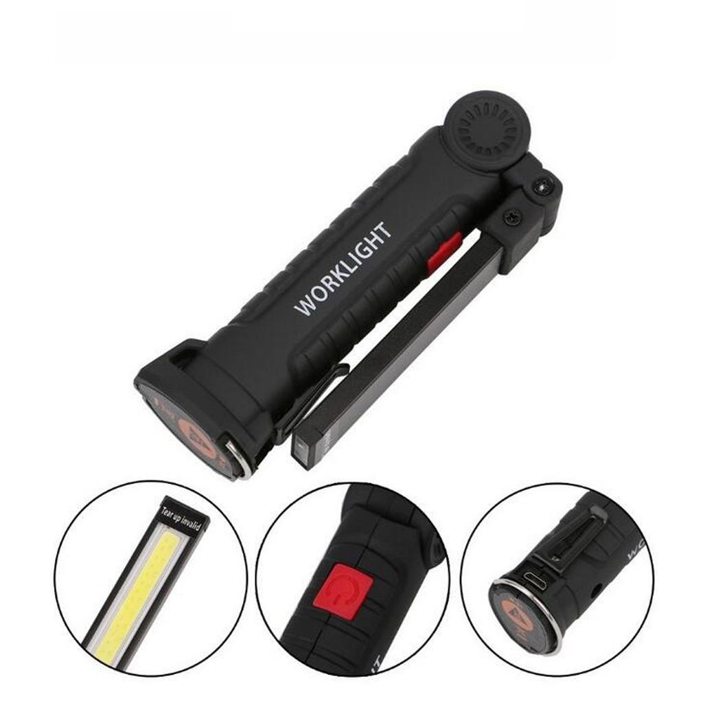 LED Work Light Folding COB USB Rechargeable Hanging PortableTent Lamp S