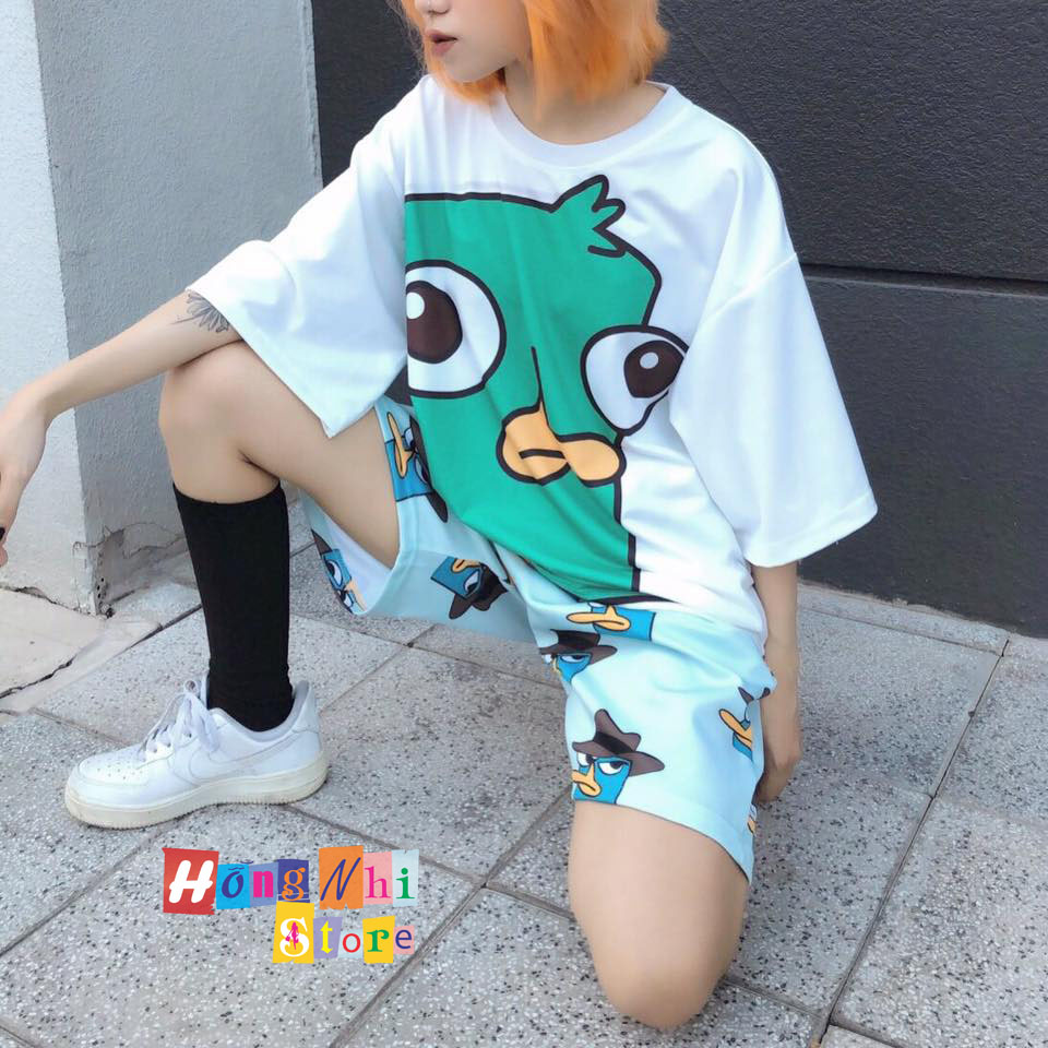 Quần Short Cartoon Unisex Hình Vịt - Quần Đùi Hoạt Hình Siêu Cute - MM