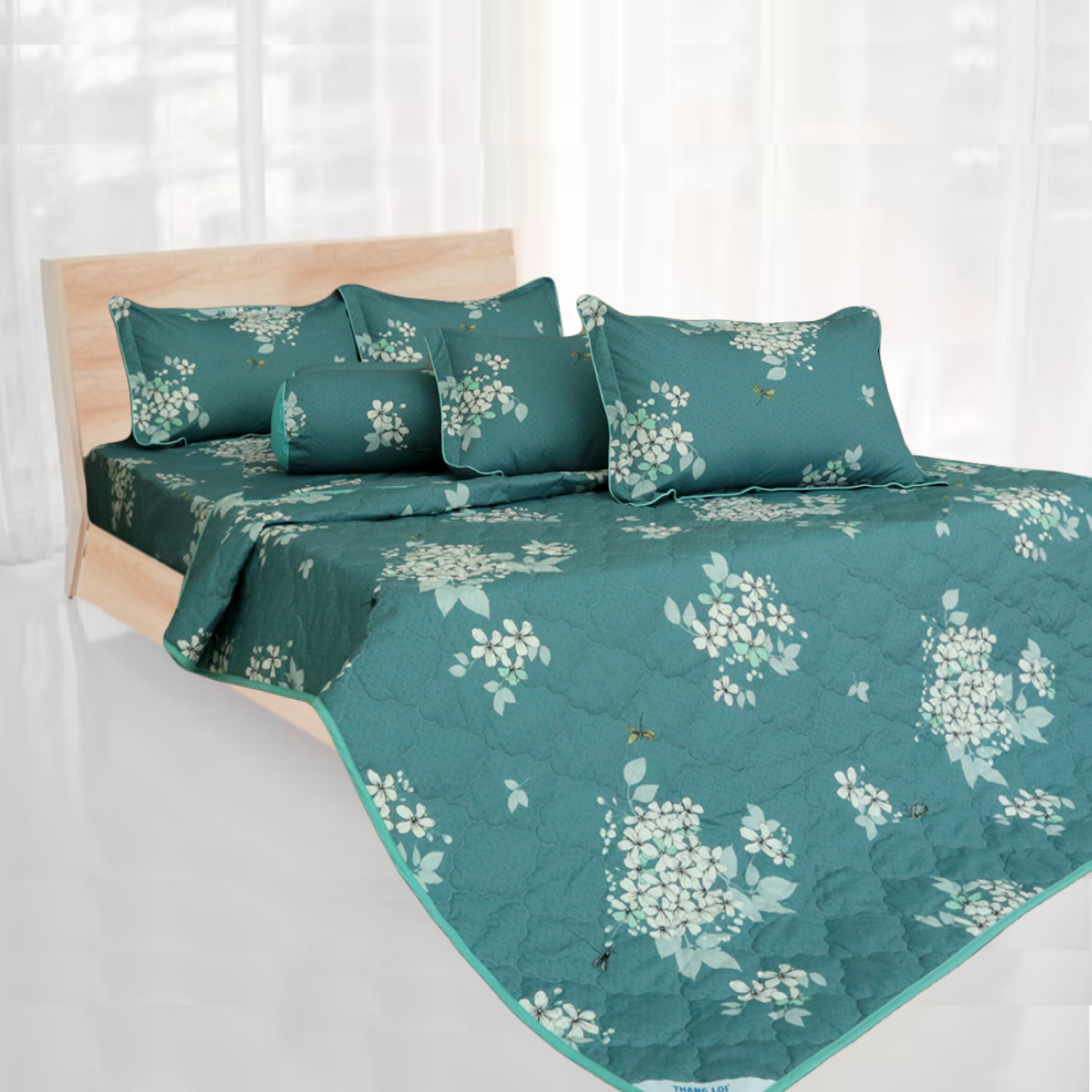 Bộ Chăn Drap Gối Cotton Hoa Thắng Lợi Mẫu 9 - Chính hãng