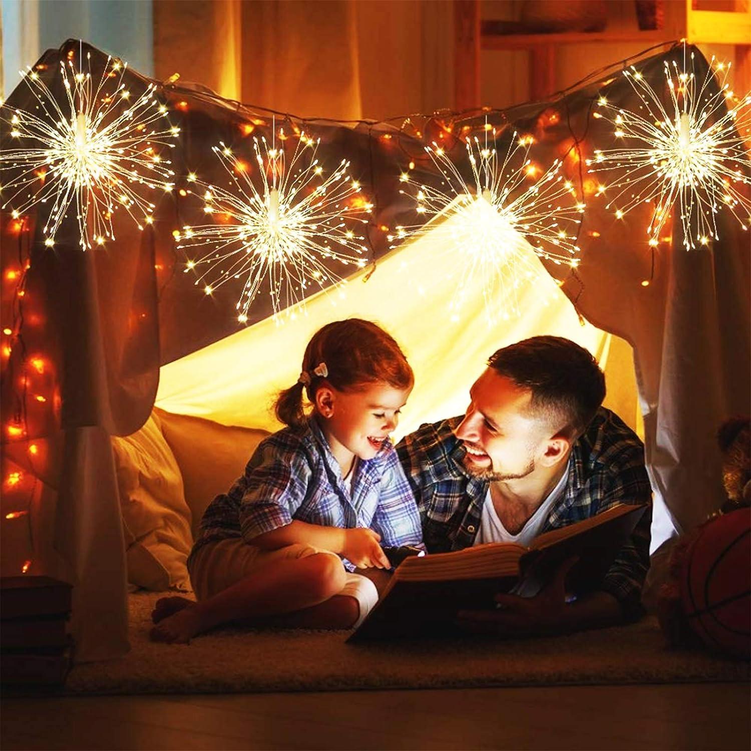 Đèn Trang Trí Đèn LED Nổ, Đèn LED Giáng Sinh 120 8 Chế Độ Hộp Pin Điều Khiển Từ Xa Dây Đồng Dây Chống Nước IP66