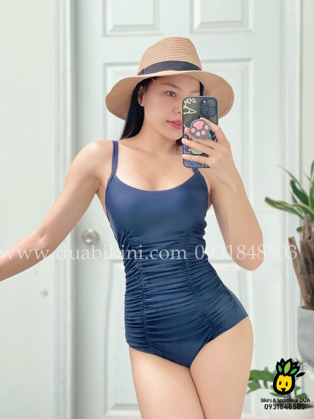 Đồ bơi nữ liền thân hai dây nhún bụng | DỨA BIKINI &amp; SPORTWEAR