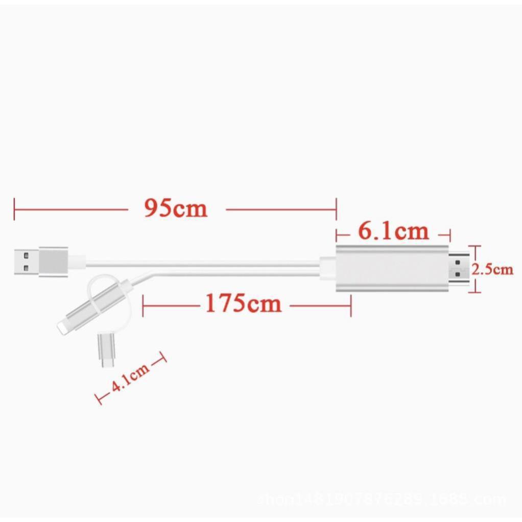 Cáp MHL 3 in 1 Hỗ Trợ Máy Chiếu Beecube