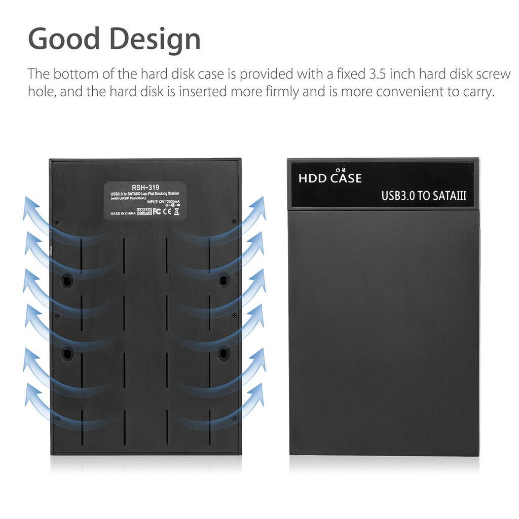 USB 3.0 External 2.5 "3.5"   Enclosure HDD Case Cover Hot Swap