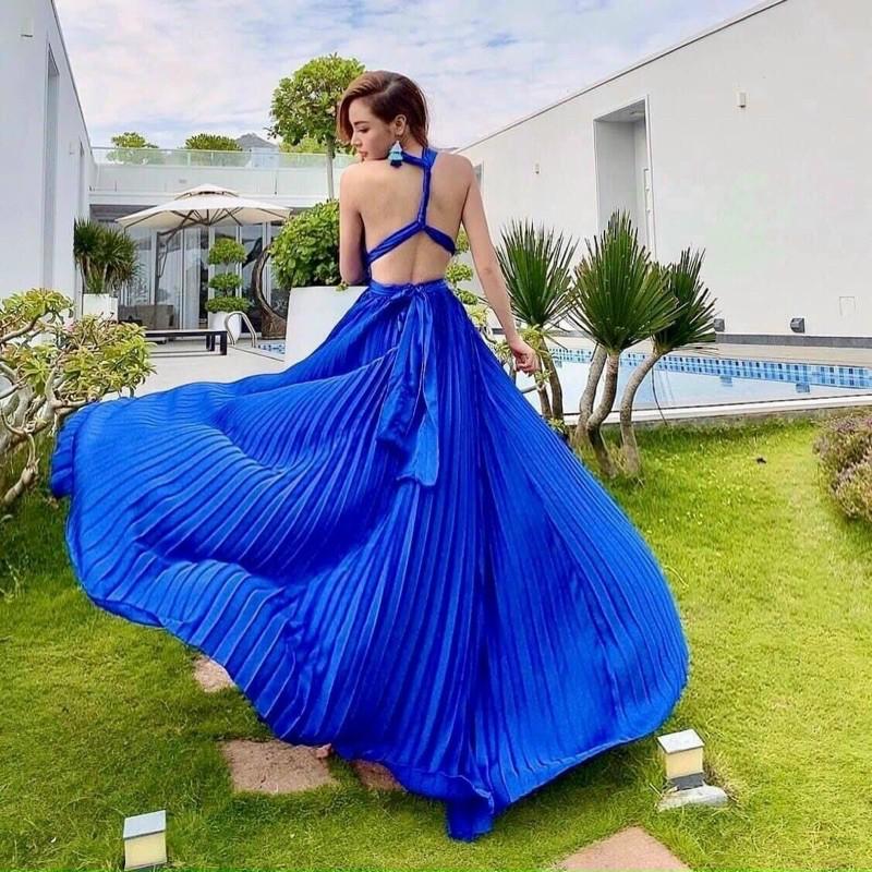 Đầm maxi dập ly