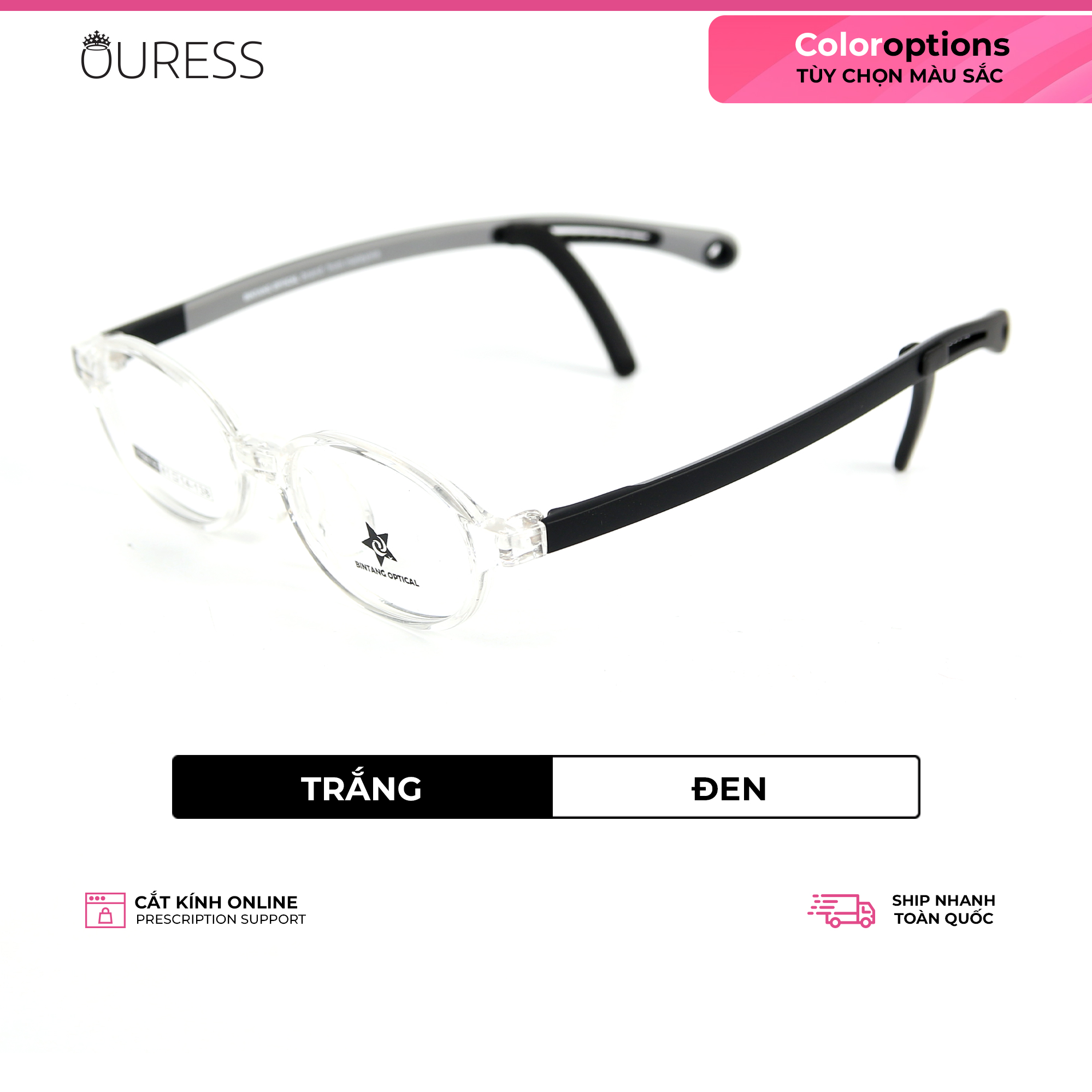 Gọng kính nhựa thời trang unisex siêu nhẹ siêu bền OURESS Y8816