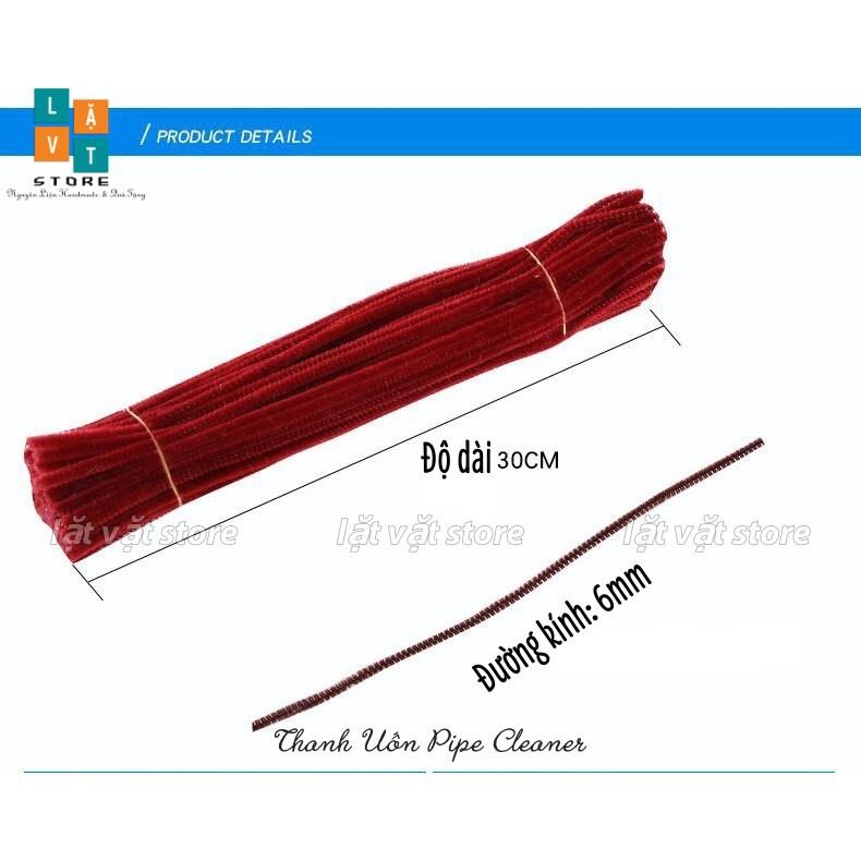 Thanh Pipe Cleaner dùng làm đồ uốn, đồ chơi, khung len để làm len chọc - Góc Handmade, Đồ làm DIY