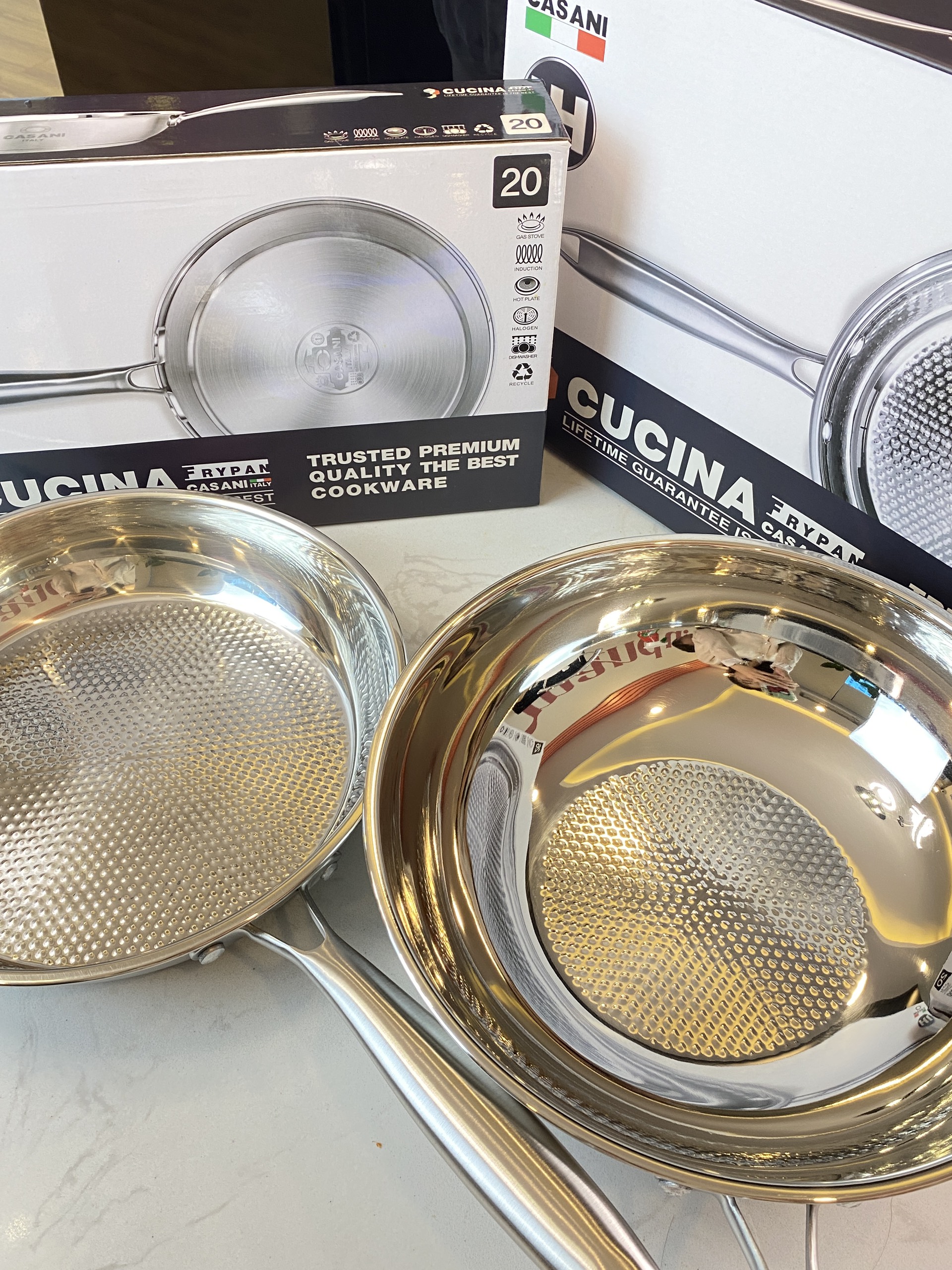 Chảo thép không gỉ Casani Italia Hàng chính hãng