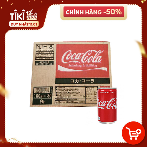 1 Thùng 30 Lon Coca Cola Phiên Bản Lon Mini 160ml - Hàng nội địa Nhật