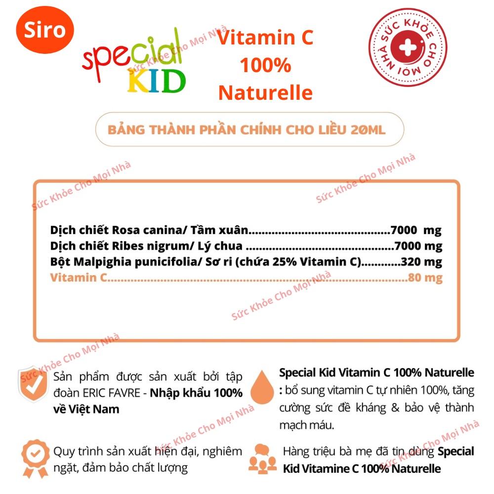 Special Kid Vitamin C Hỗ trợ bổ sung Vitamin C tăng sức đề kháng tăng cường miễn dịch cho bé lọ 125ml