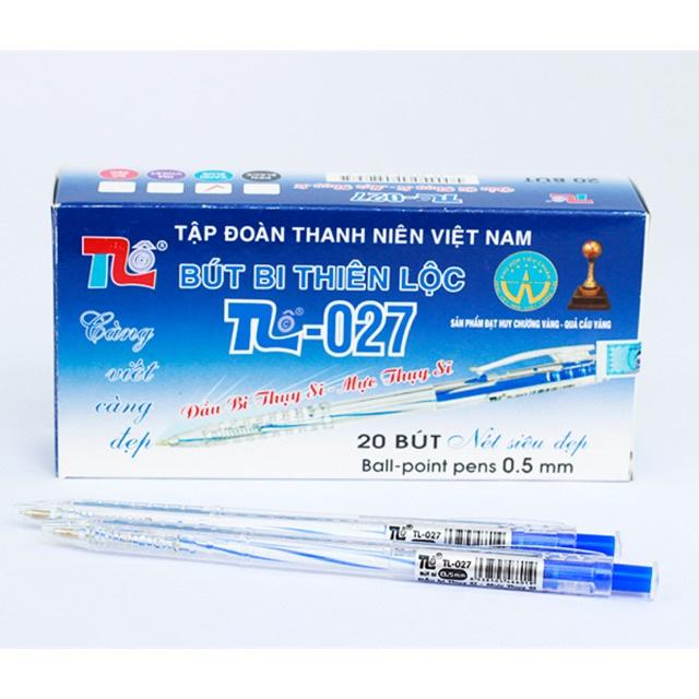 Bút Bi Thiên Lộc TL-027 Ngòi 0.5mm (Xanh / Đỏ / Đen)