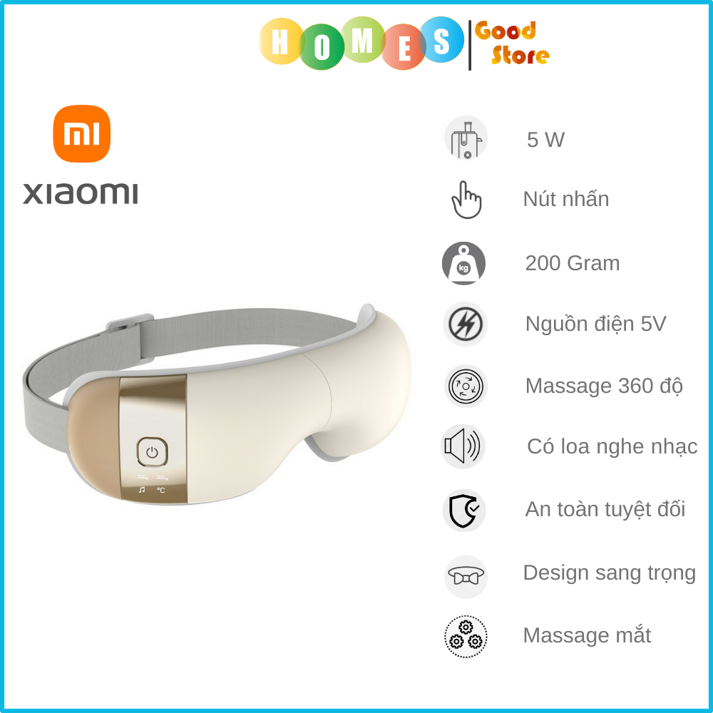 Máy Massage Mắt XIAOMI Momoda SX325/ SX322 360 Độ Tích Hợp Nghe Nhạc, Công Suất 7.5 W - Hàng Chính Hãng