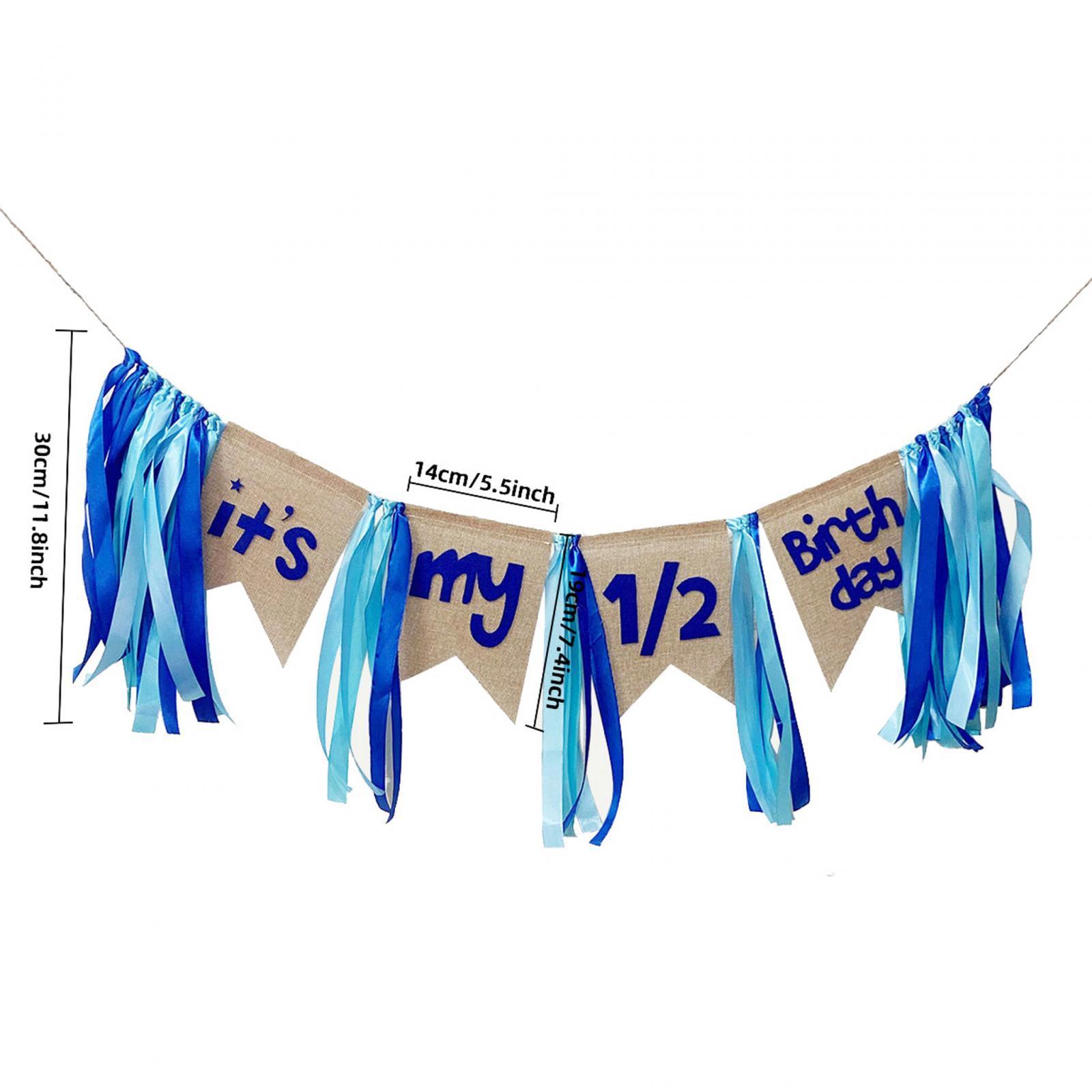 High Chair Banner Photo Prop 6 Months Banner for Party Baby Shower Birthday Girl Baby