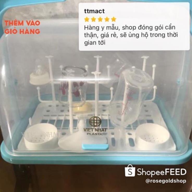 Khay Úp Bình Sữa Có Cây Úp Núm Ti Nắp Đậy Cỡ Đại - Hàng Việt Nam Chất Lượng Cao